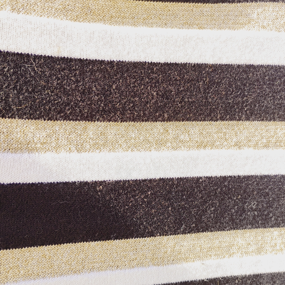 Nue Options Striped Cardigan in Black, White, and Gold Button Down Sz L - Picture 3 of 5